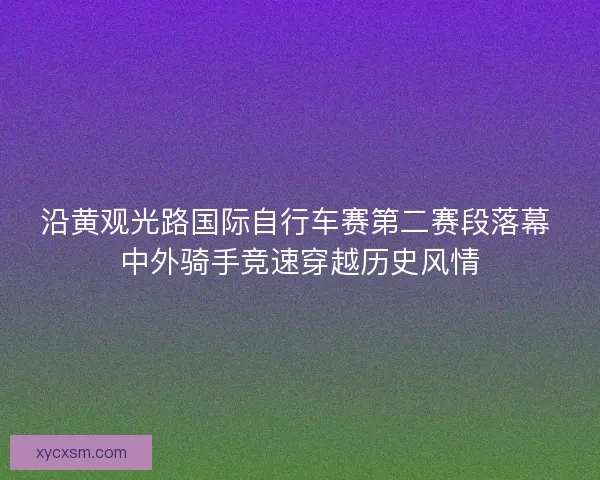 沿黄观光路国际自行车赛第二赛段落幕 中外骑手竞速穿越历史风情